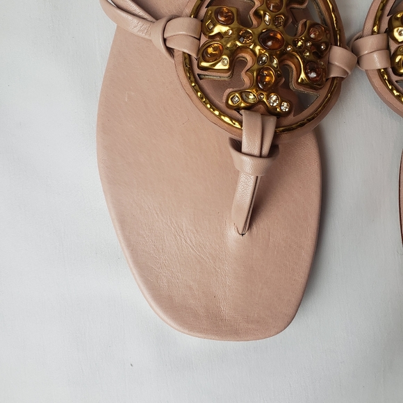 Tory burch Jeweled Meadowsweet Miller Sandals Size 9 - Picture 11 of 16